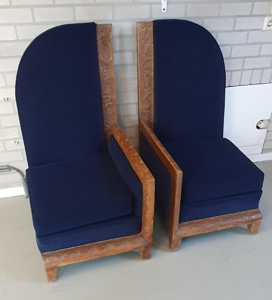 Image 1 of 2 French Art Deco armchairs