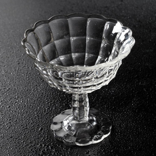 Rare Vintage Glass Pedestal Bowl: Rudolf Schröter Inwald Lord Design / 1935