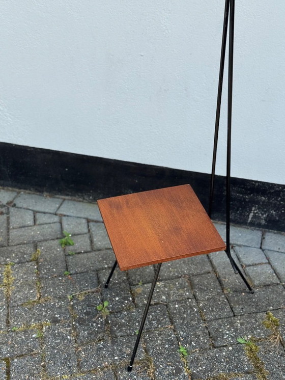 Image 1 of Vintage Metal and Teak Plant Stand