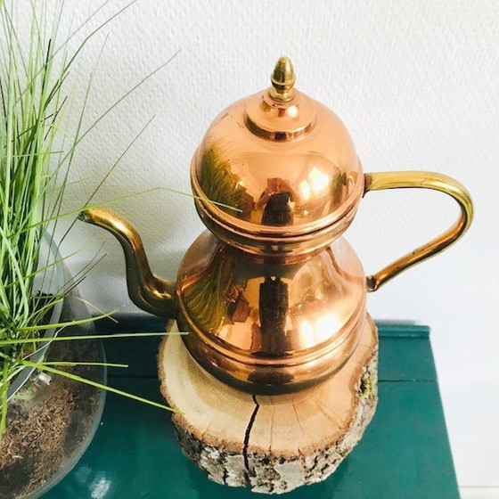 Image 1 of Teiera vintage in rame e ottone