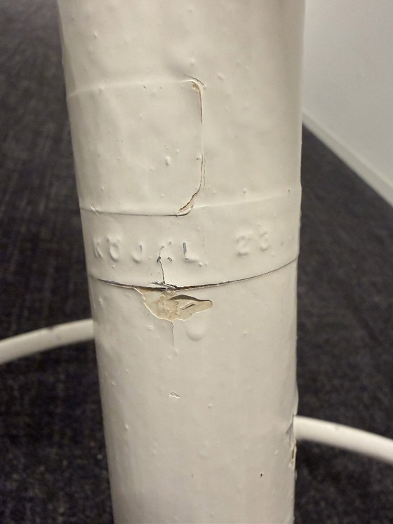 Image 1 of Set di 2 sedie da fabbrica industriali di metà secolo – regolabili, con logo KOJAL stampato