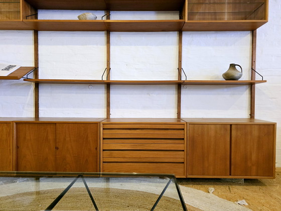Image 1 of Poul Cadovius Royal System anni '60 Mid Century Teak anni '70 Sistema di mensole a parete