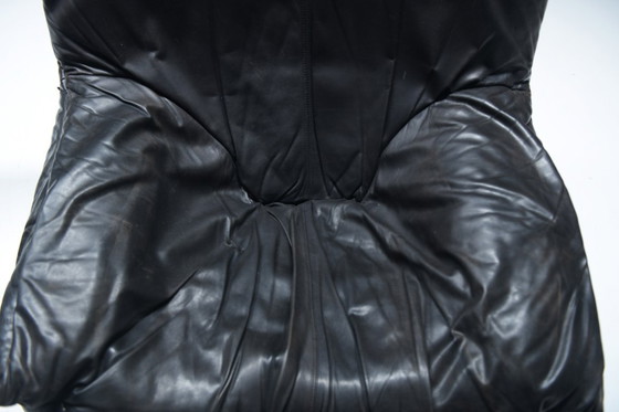 Image 1 of  Very rare black leather cantilever Easy Chairs by Gerard van den Berg - Montis