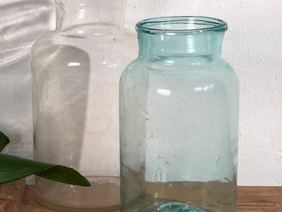 Antique glass jars (c.1920). Set of 2 pieces #57 – Glass & Decanter (photo 2 of 10)