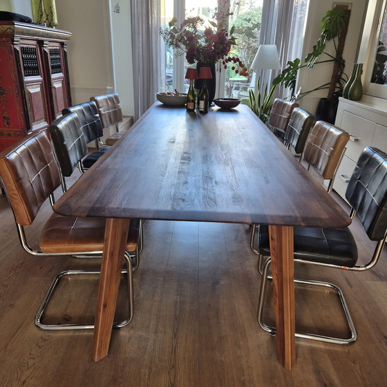 Image 1 of 8 sedie da tavolo da pranzo in pelle in ottime condizioni, vari colori