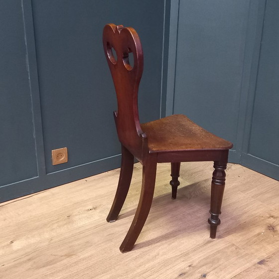 Image 1 of Set of English Georgian hall chairs