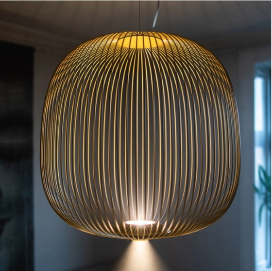 2 Foscarini Spokes Pendelleuchten, Aluminium, Gold (Foto 3 von 5)