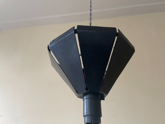 Lamp Pendant lamp Art Deco Bauhaus Opaline French – Glass, Iron (photo 3 of 11)