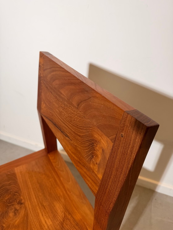 Solid Teak Dining Chairs – Set of 6 (photo 5 of 6)