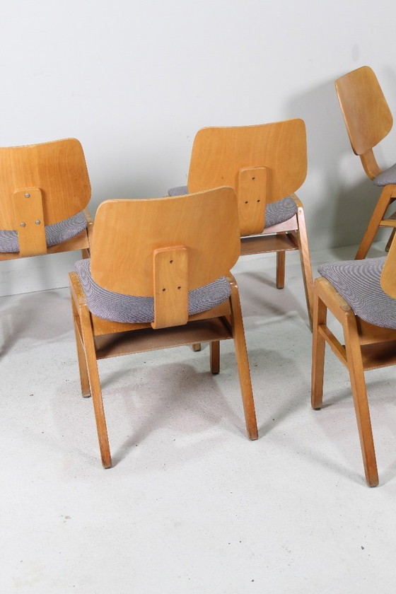 Image 1 of Set di 7 sedie da pranzo vintage