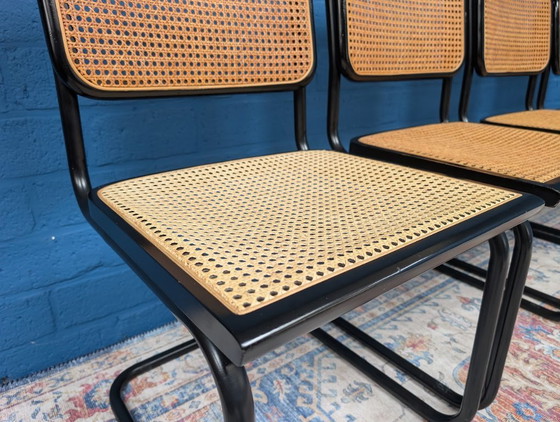 4x Vintage black Cesca chairs – Dining chairs, Metal, Rattan (photo 17 of 21)