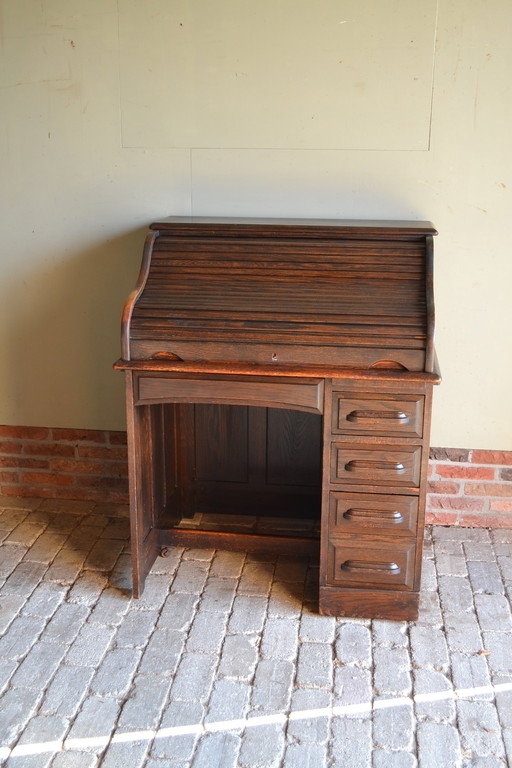 Bureau à volets en bois de chêne ancien, Secretaire