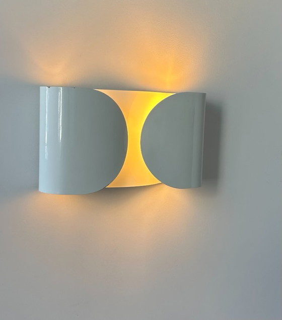 Image 1 of Lampada da parete vintage Foglio, metallo bianco, Italia 1980