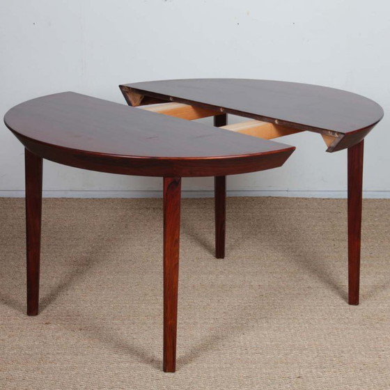 Image 1 of Table ronde extensible par Ole Hald pour Gudme Møbelfabrik, 1960