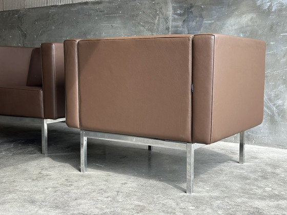Artifort 070 Fauteuil, Kho Liang Ie, Bruin Leer, Chroom Onderstel – Leather (photo 7 of 9)