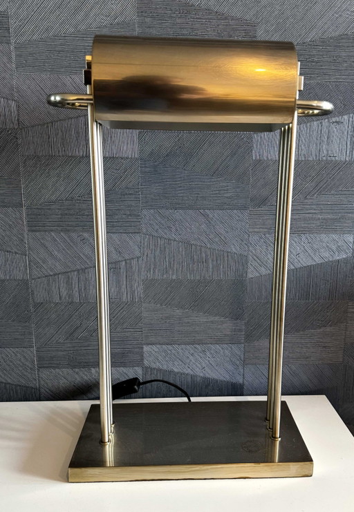 Lampada da tavolo in ottone Art Déco - Esposizione mondiale del design 1925 Parigi (Marcel Breuer)