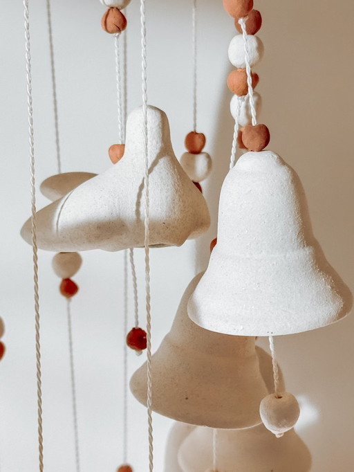Carillon éolien vintage en céramique - Mobile pour chambre d'enfant