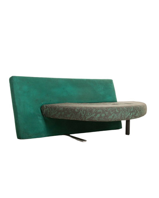 Sofa in groen fluweel van Maurizio Salvato voor Saporiti, 1980