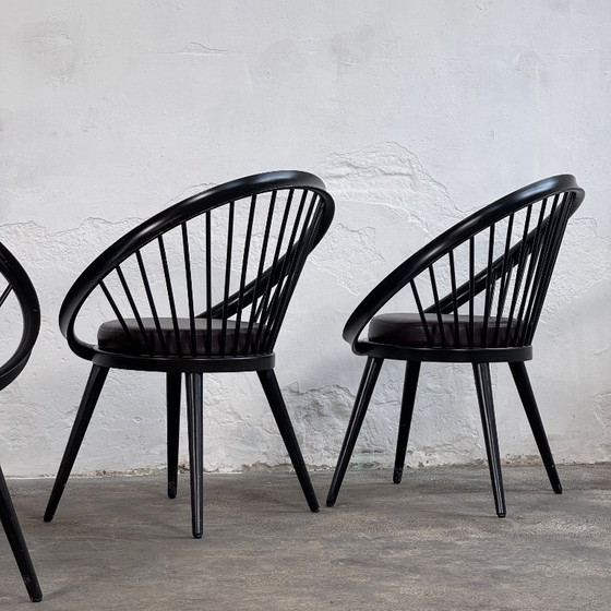 Image 1 of Set aus 4 „Circle“-Loungesesseln im Stil von Yngve Ekström, 1960