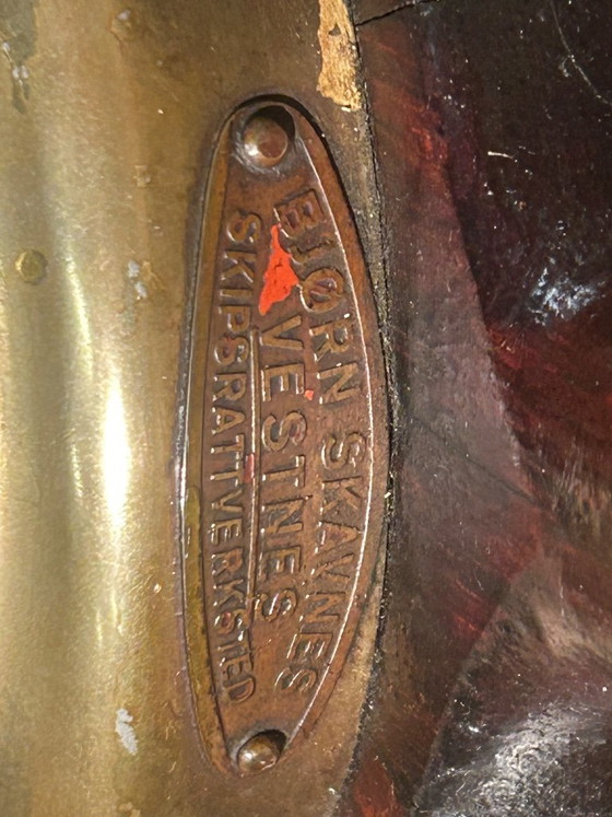 Seltenes antikes Schiffssteuerrad aus Norwegen, um 1920 – Bjørn Skavnes Skipsrattverksted, Dekorative Objekte (photo 5 of 24)