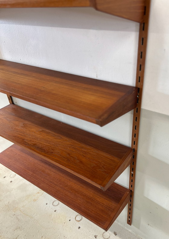 Image 1 of Sistema di scaffali in teak di Kai Kristiansen, Felballes Møbler. Set di 8.