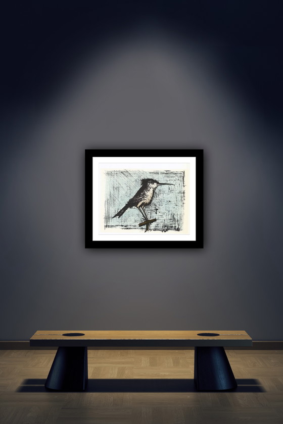 Image 1 of Bernard Buffet,“The Bird, 1967”. Gedrukt November 1967 Op De Persen Van Fernand Mourlot, Meesterlithograaf In Parijs. In Uitstek