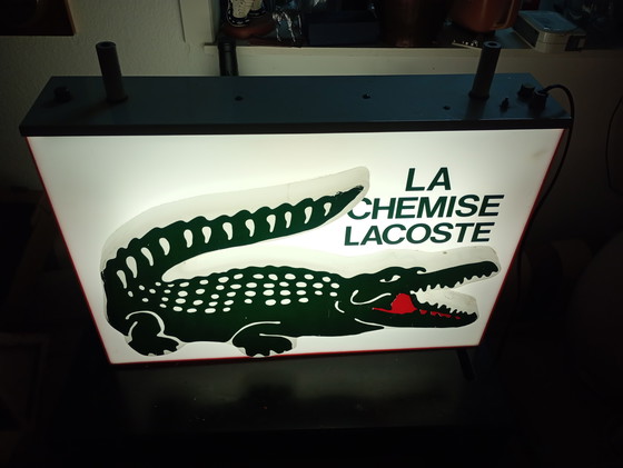 Image 1 of Neon sign Lacoste Paris vintage
