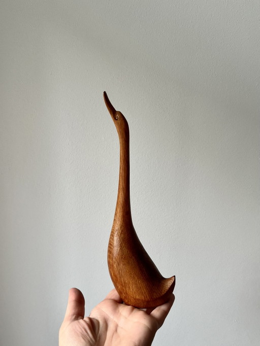 Sculptures d'oiseaux en bois sculpté scandinave du milieu du siècle, vers 1960/70. – beeldhouwkunst, Wood (photo 2 of 7)