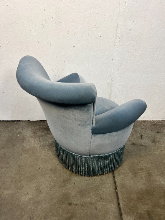 Image 1 of Poltrona da cocktail vintage, Francia anni '60, velluto blu