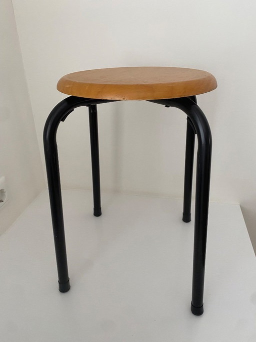 Industrial Vintage Stool – Mullca style – wood & metal