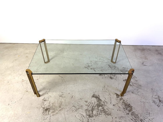 Peter Ghyczy Couchtisch aus Messing und Glas, Couchtische, Transparent, Art Deco (Foto 2 von 11)