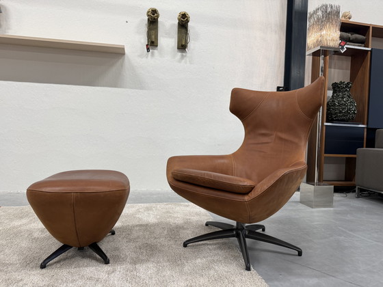 Image 1 of Leolux Caruzzo Relaxfauteuil met poef Danza leer