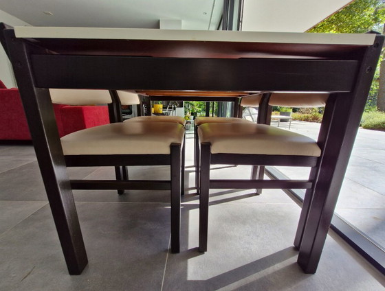 Image 1 of Mesa de comedor Pastoe mid century, cuatro sillas, mesa de centro