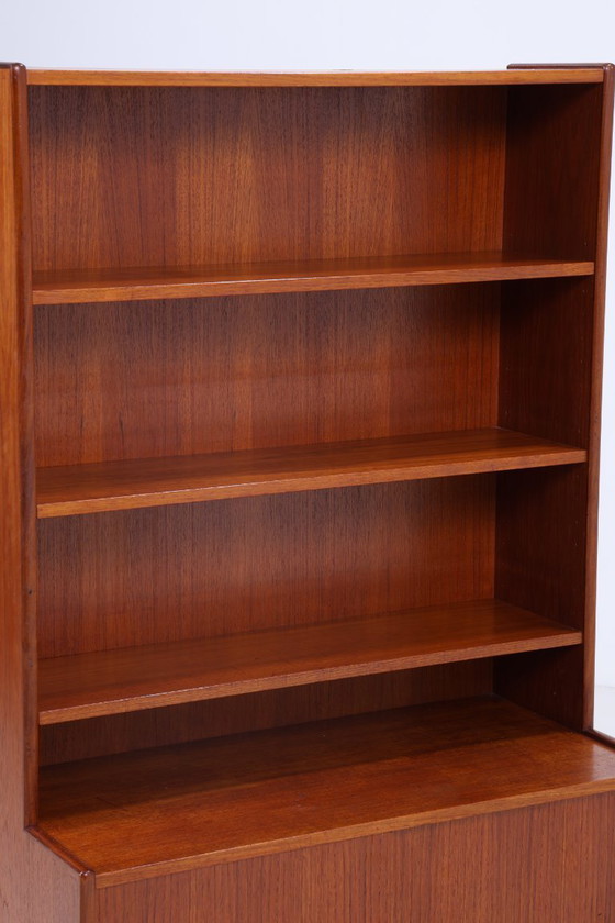 Image 1 of Vintage Teak Étagère | Mid Century Bibliothèque Rétro Bois Rangement 60's 70's #08-08