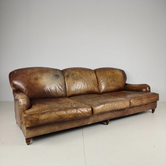 Sofá de cuero estilo Howard & Sons inglés – Siglo XX – Sofás de 3 plazas, Leather (photo 10 of 12)