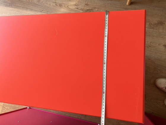 Image 1 of Cassettiera modulare originale Montana Furniture con 6 cassetti, colore rosso acceso.


