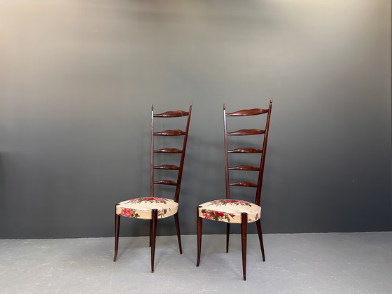 Image 1 of Pair of Paolo Buffa Ladder Chairs