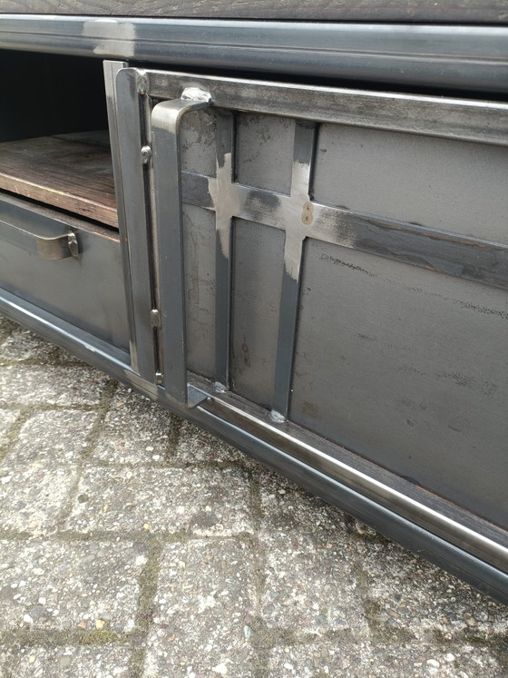 Industrieel Tv Meubel – Hal 5, tv-meubelen, Metal, Wood (photo 4 of 15)