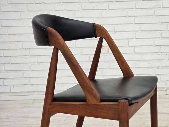 1960s, Danish Design by Kai Kristensen, Set of 4 Armchairs, Leather, Teak – Dining chairs (photo 6 of 18)