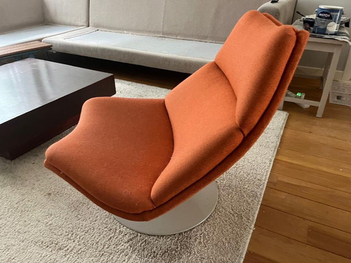 Orange Artifort F510 armchair by Geoffrey Harcourt, 1970s