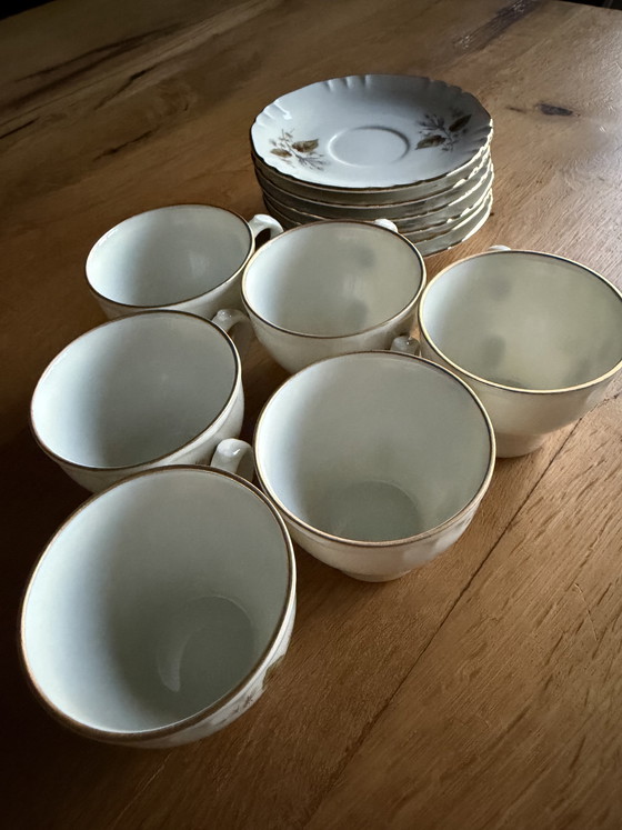 Image 1 of Richard Ginori espresso set – 6 kopjes & schotels – vintage Italiaans porselein