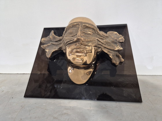 Image 1 of Michel Jaubert "tête de personage bandé" brons