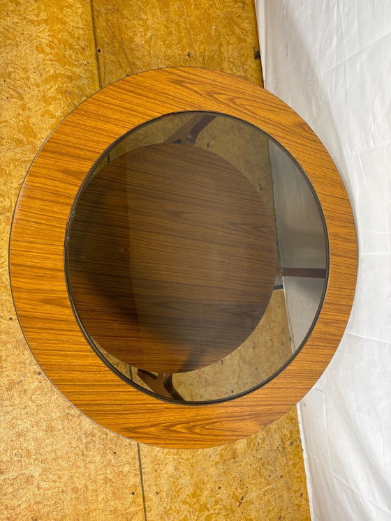 Image 1 of Mid Century Retro Vintage Round Coffee Table (Circa 1960–1970)  A stylish and elegant mid century modern round coffee table dati