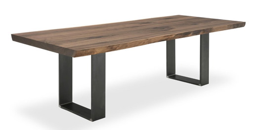 Table de salle à manger Riva 1920 D.T. en noyer massif.