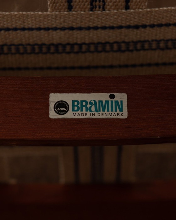 Image 1 of Set di 2 sedie a dondolo vintage in teak danese modello 182 di Frank Reenskaug per Bramin, anni '50