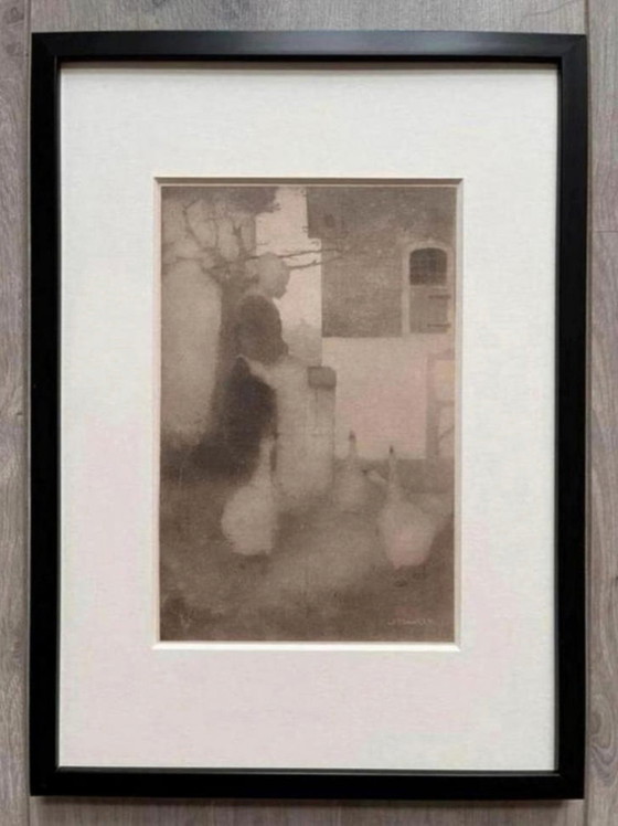 Image 1 of Jan Mankes 1889-1920 / Original Heliogravure Ganzenliesje 1923