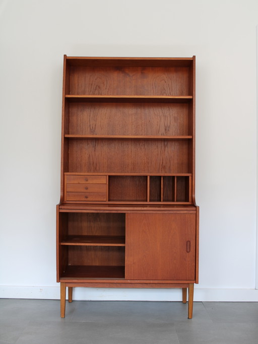 Vintage Danish Teak Bookcase by Heinrich Freundlich – boekenkasten, Wood (photo 2 of 12)