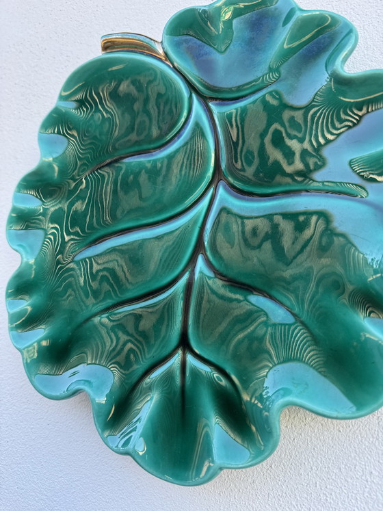 Piatto Foglia Verde Verceram Anni '50 – Oggetti decorativi, Ceramic (photo 6 of 12)