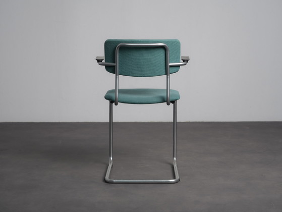 Set of 3 Modernist Cantilever Armchairs, Netherlands, 1990s, Dining chairs, Wool, Grey (photo 5 of 10)