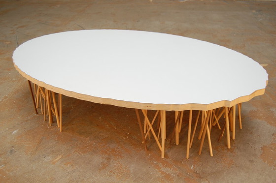 Image 1 of 3x tavolini 100&ONE nei colori bianco, petrolio e tempesta